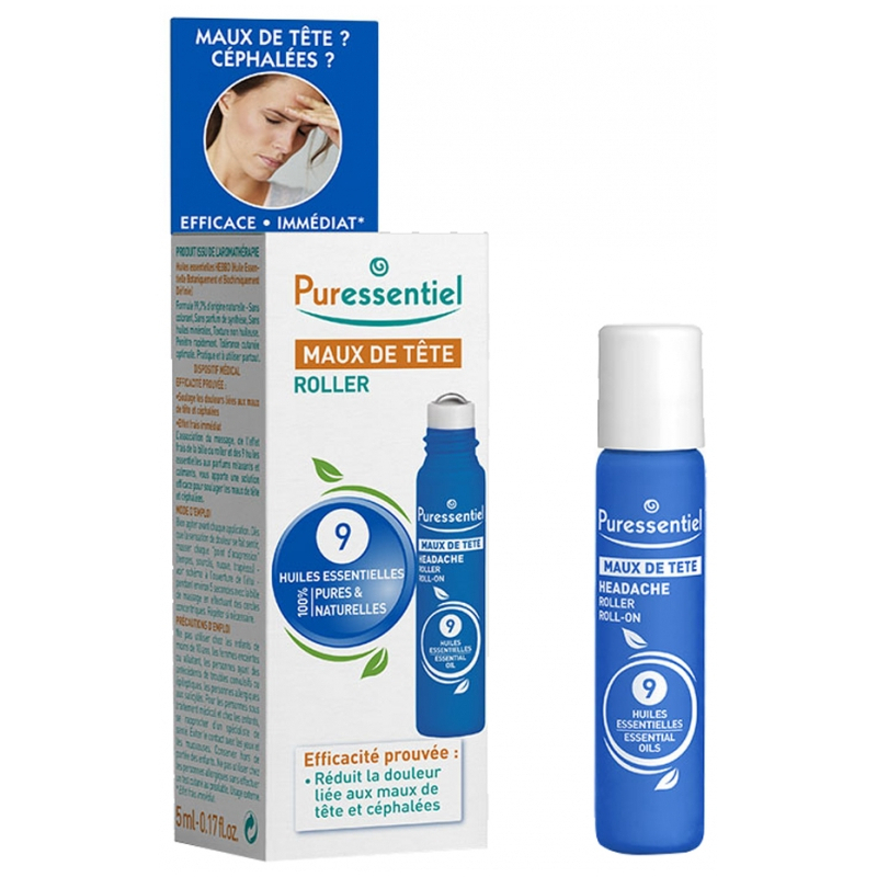 Puressentiel Maux de tête Roller aux Huiles Essentielles - 5ml