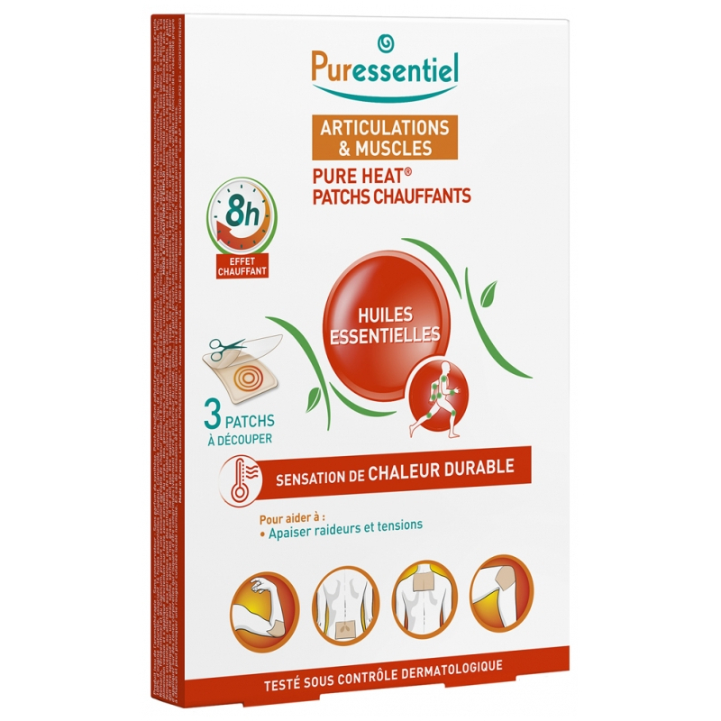 Puressentiel Articulations Patchs Chauffants aux 14 Huiles Essentielles 3 Patchs