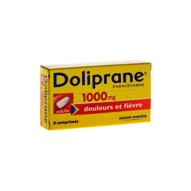 DOLIPRANE 1000 mg, comprimé - 8 comprimés