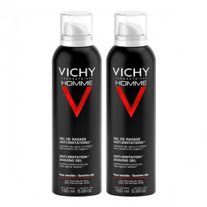 Vichy homme gel de rasage anti-irritations 150ml x2