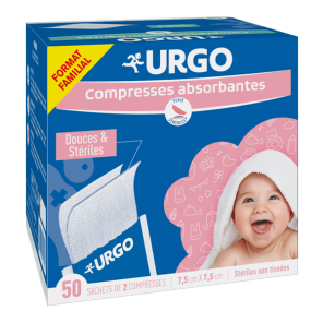Urgo compresses absorbantes 7.5 x 7.5cm 50 sachets