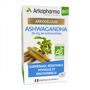 Arkopharma arkogélules ashwagandha bio 60 gélules