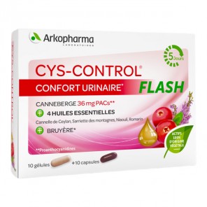 Arkopharma cys control flash 10 gélules + 10 capsules