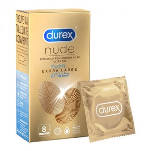 Durex nude xl sensation peau contre peau 8 préservatifs