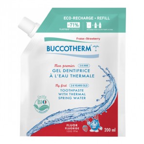 Buccotherm mon premier gel dentifrice fraise bio éco-recharge 200ml