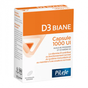 Pileje D3 biane capsule 1000 UI vitamine D 30 capsules
