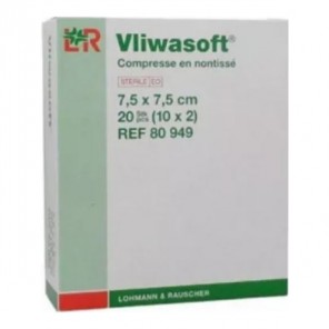 Lohmann Vliwasoft compresse non tissée stérile 7,5 x 7,5cm NT40