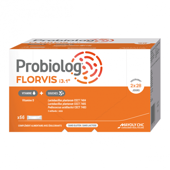 Probiolog Florvis poudre orodispersible lot de 2x28 sticks