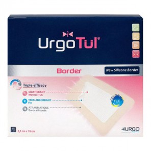 UrgoTul Border 6,5 x 10cm 10 pansements hydrocellulaires