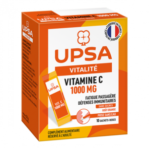 UPSA vitalité vitamine C 1000mg orange 10 sachets-doses