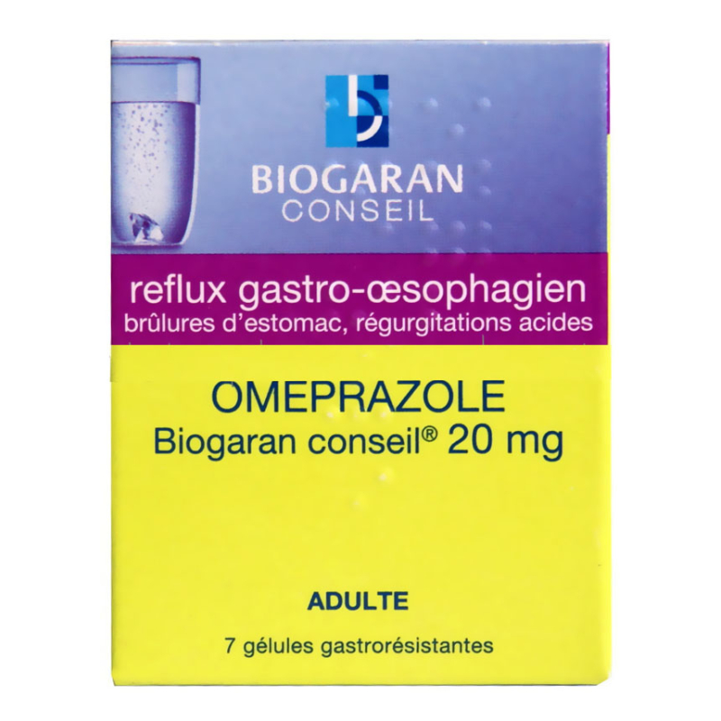 OMEPRAZOLE BIOGARAN CONSEIL 20 mg, gélule gastro-résistante - 7 gélules