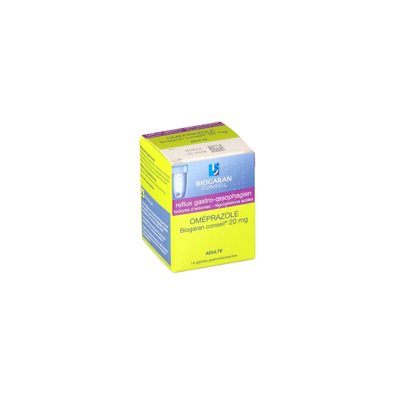 OMEPRAZOLE BIOGARAN CONSEIL 20 mg, gélule gastro-résistante - 14 gélules