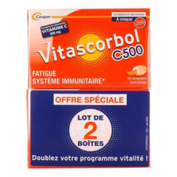 Cooper Vitascorbol vitamines C 500mg lot de 2x24 comprimés