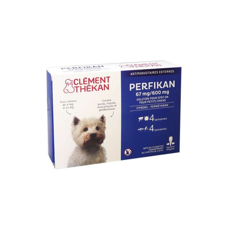 Clément Thékan Perfikan 67mg/600mg Petits Chiens - 4 x 1.1ml