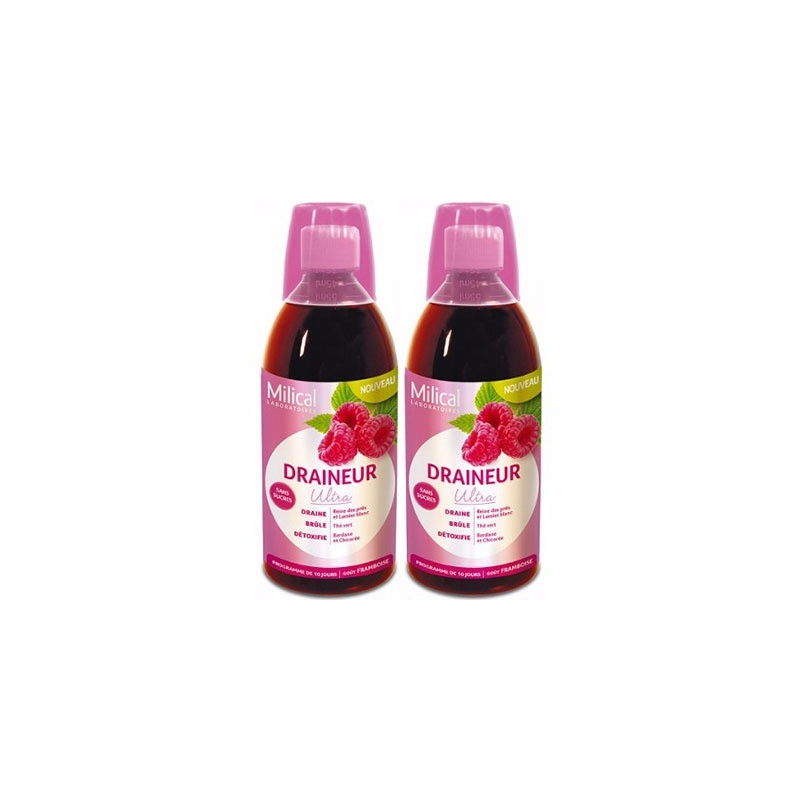 MILICAL DRAINEUR ULTRA Framboise - 2X500ml