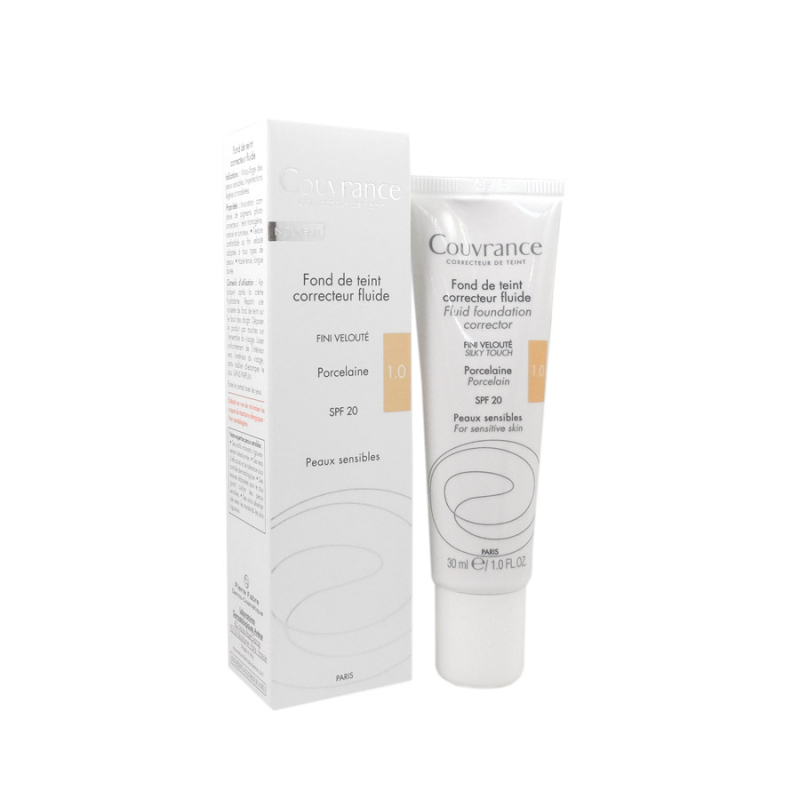 Avène Couvrance Fond de Teint Correcteur Porcelaine Fluide SPF 20 - 30 ml