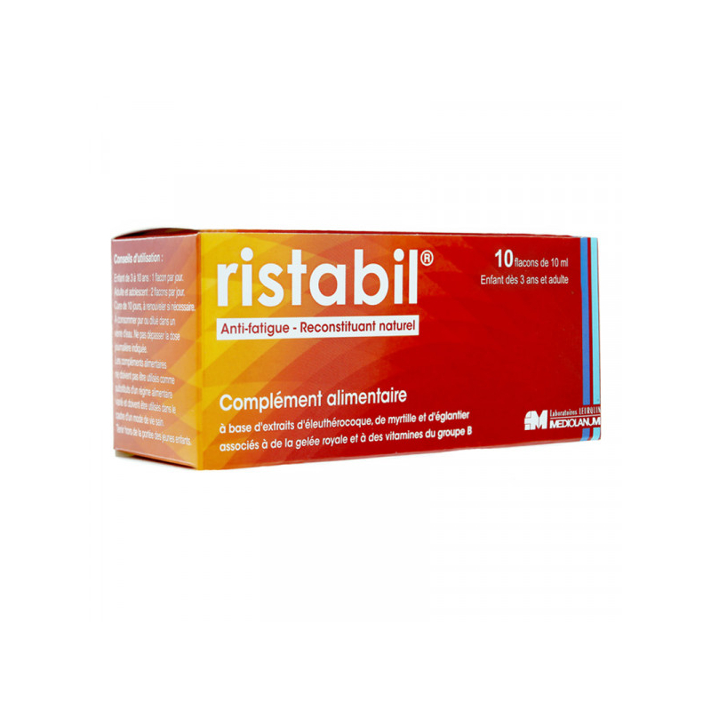 Ristabil Anti-Fatigue Reconstituant Naturel - 10 flacons 