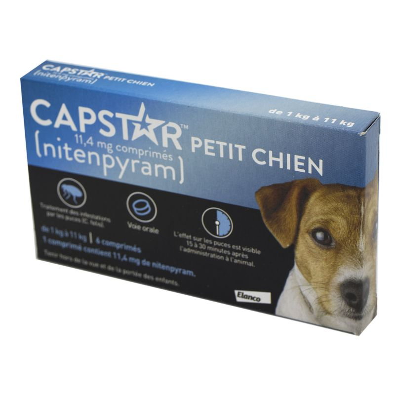 Capstar 11,4mg anti-puce pour petit chien - 6 comprimés