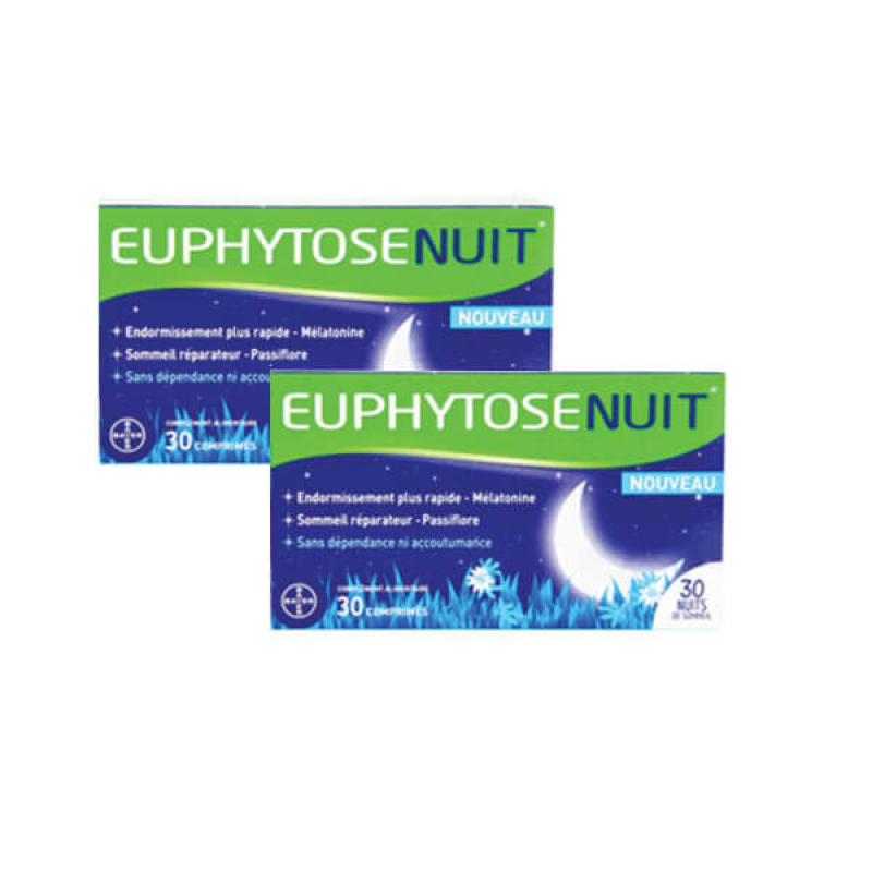 Bayer Euphytose Nuit Duo - Lot de 2x30 comprimés 