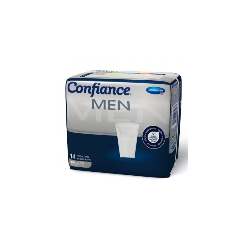 Confiance Men Protection Absorbantes 2 Gouttes - 14 protections anatomiques