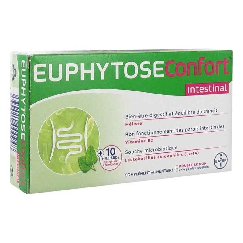 Bayer Euphytose Confort Intestinal - 28 Gélules Végétales