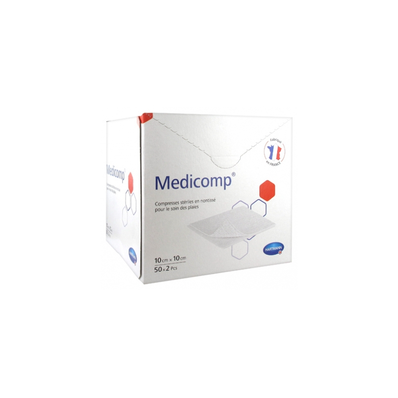 Hartmann Medicomp Compresses en Non-Tissé Stériles - 10 x 10 cm 50 x 2 PCS