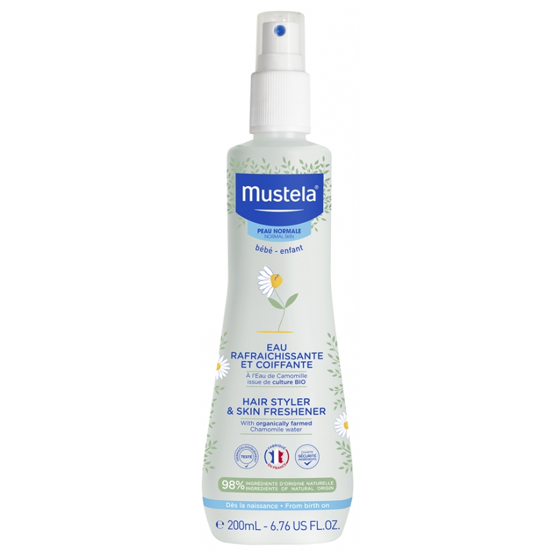 Mustela Eau Rafraîchissante et Coiffante à l'Eau de Camomille Bio - 200ml