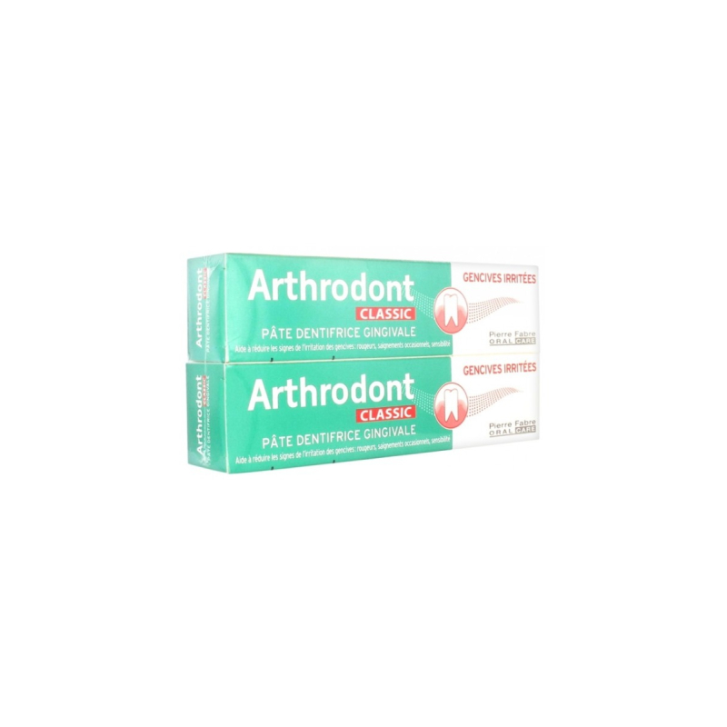 Pierre Fabre Arthrodont Pâte dentifrice gingivale classic - lot de 2 x 75 ml