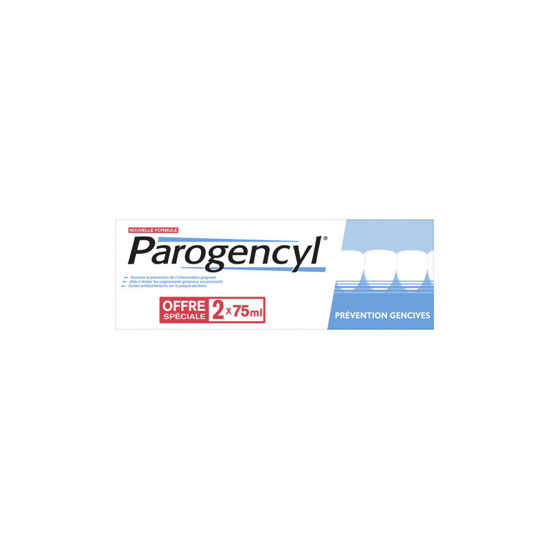  Parogencyl Dentifrice Prevention Gencives - 2x75ml