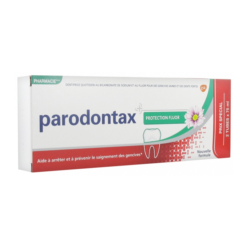 Parodontax Dentifrice Protection Fluor - Lot de 2 x 75 ml