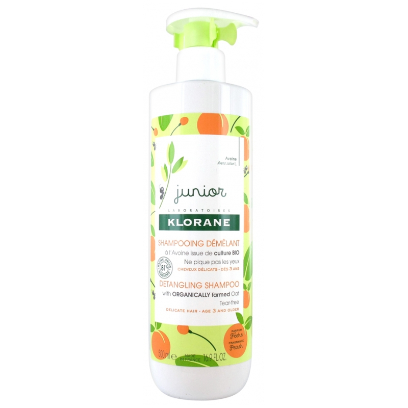 Klorane Junior Shampoing Démêlant Pêche - 500 ml