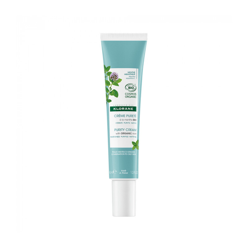 Klorane Crème pureté à la menthe aquatique Bio - 40ml