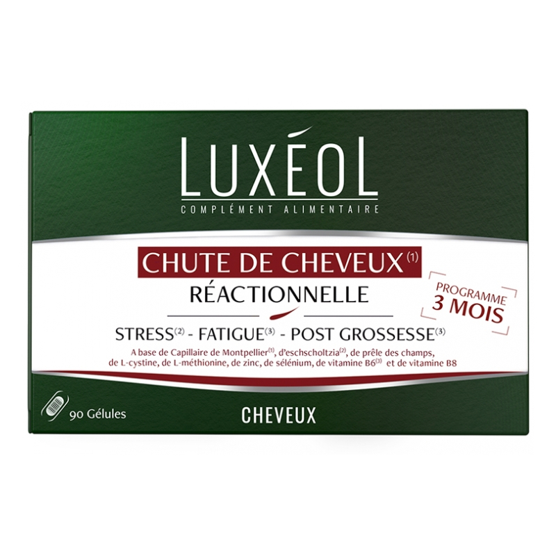 Luxéol Chute de Cheveux Réactionnelle - 90 Gélules