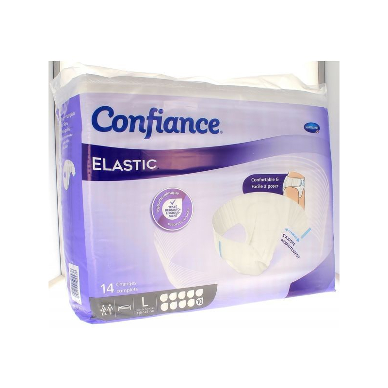 Confiance Elastic 10 Gouttes Taille L - 14 unités