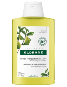 Klorane Légèreté - Cheveux Normaux à Gras Shampoing au Cédrat - 200 ml