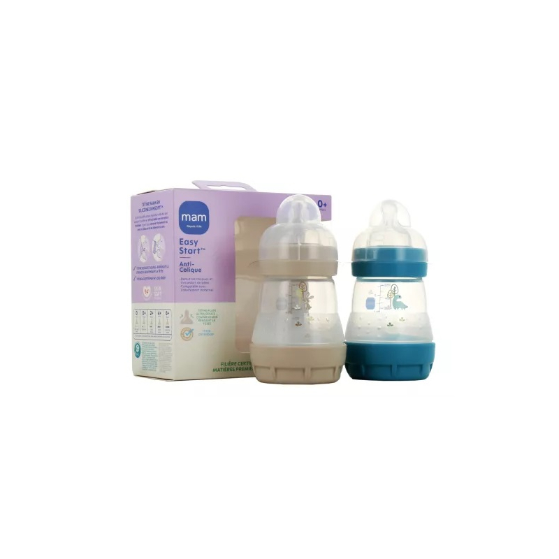 Mam Nouveau Easy Start Biberon Anti-colique 160 ml - Lot de 2 Biberons