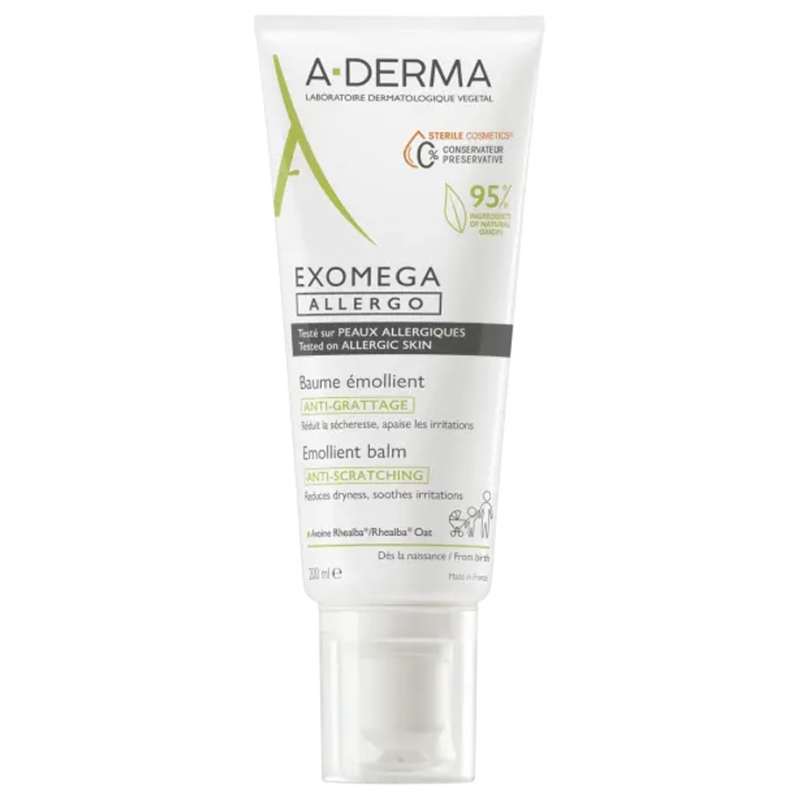 A-DERMA Exomega Allergo Baume Émollient Anti-Grattage - 200 ml