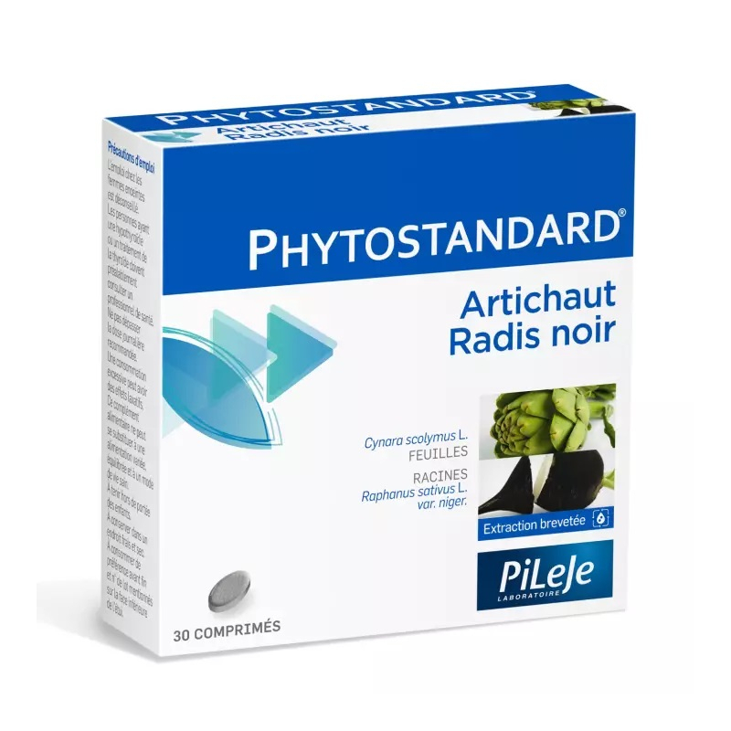 Pileje Phytostandard d'artichaut radis noir - 30 Comprimés